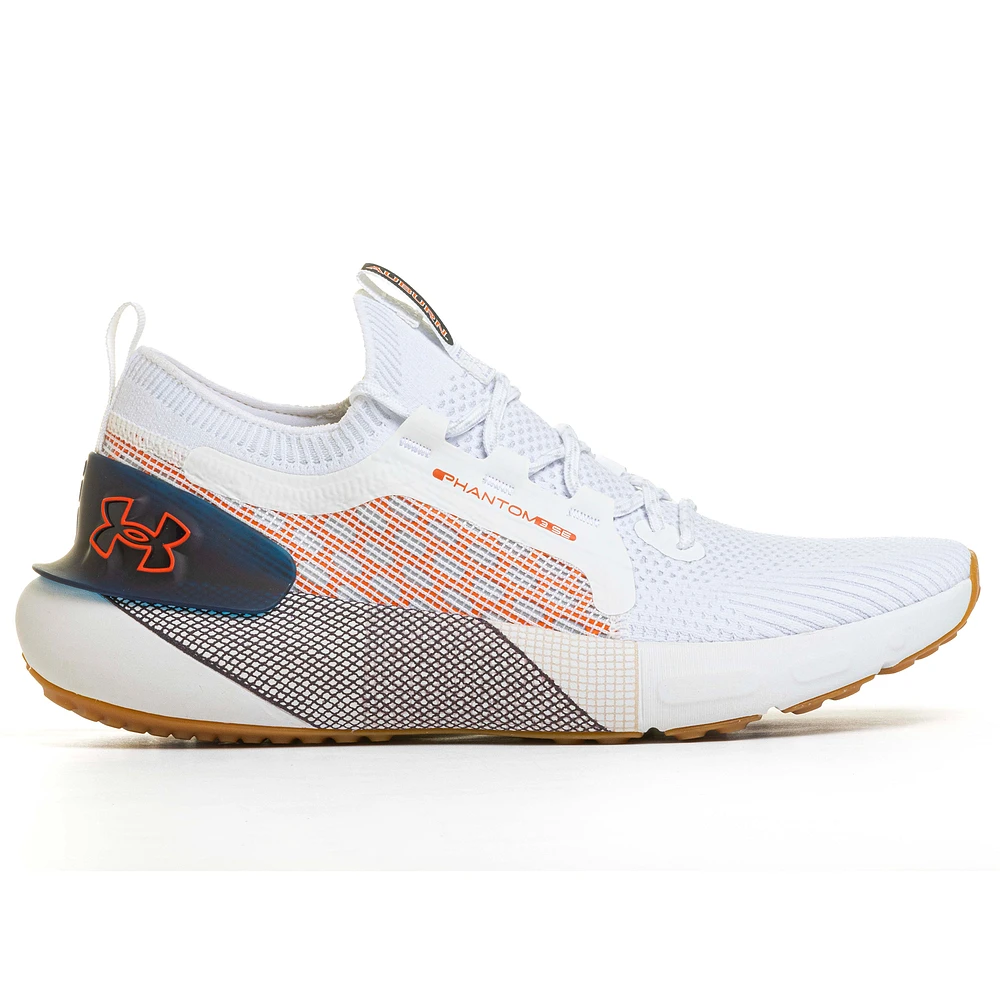 Men's Under Armour White Auburn Tigers HOVR Phantom 3 Running Shoes