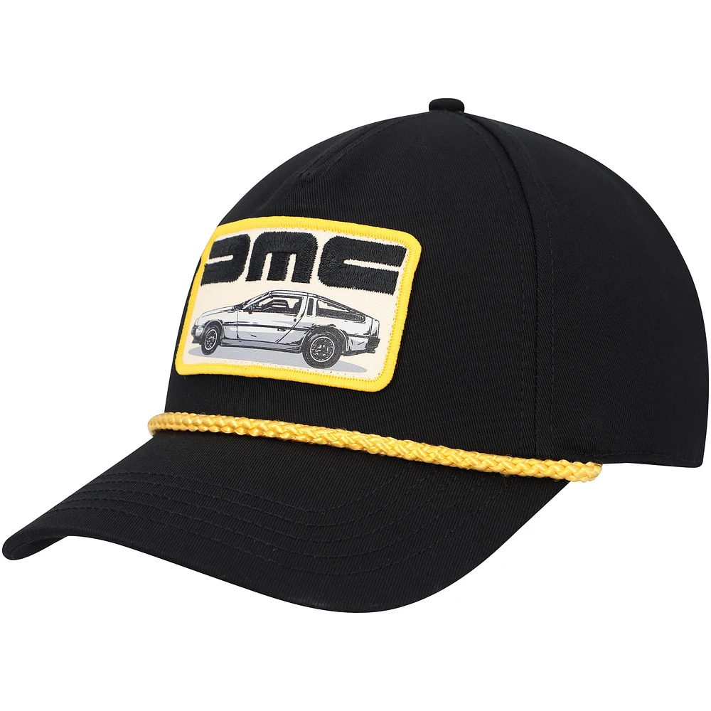 Men's American Needle Black DeLorean Motor Company Roscoe Adjustable Hat