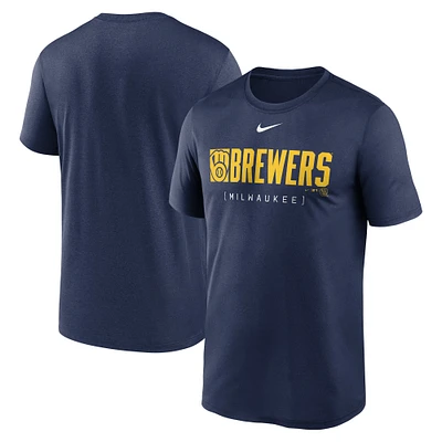 Men's Nike Navy Milwaukee Brewers Knockout Legend Performance T-Shirt