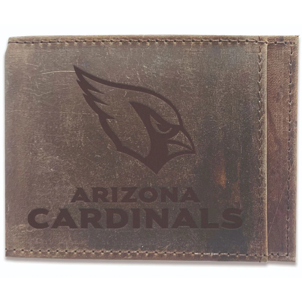 Brown Arizona Cardinals Bifold Leather Wallet