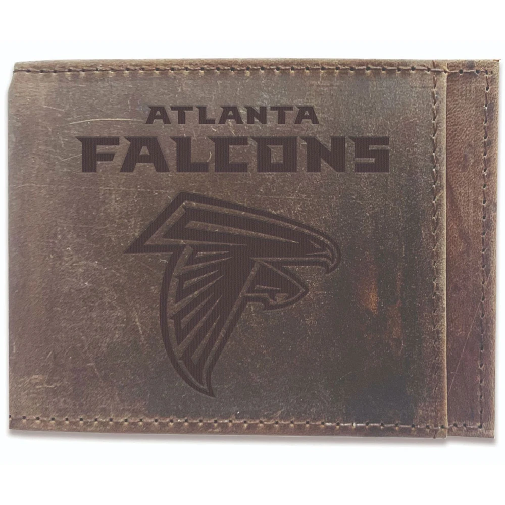 Brown Atlanta Falcons Bifold Leather Wallet