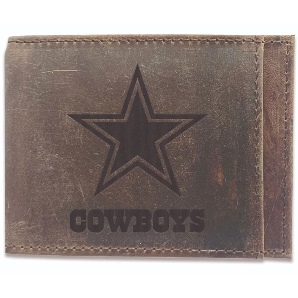 Brown Dallas Cowboys Bifold Leather Wallet