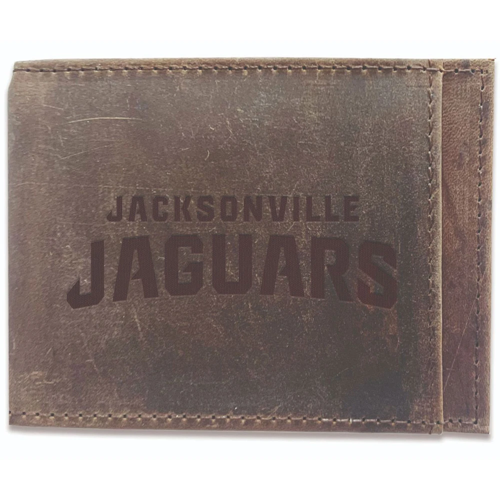 Brown Jacksonville Jaguars Bifold Leather Wallet