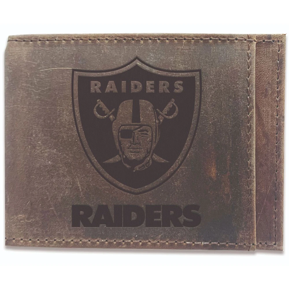 Brown Las Vegas Raiders Bifold Leather Wallet