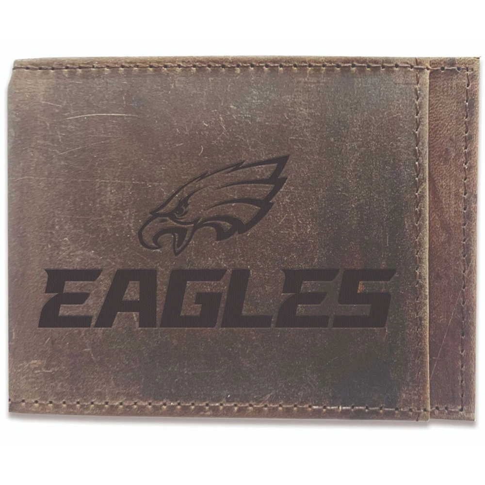 Brown Philadelphia Eagles Bifold Leather Wallet
