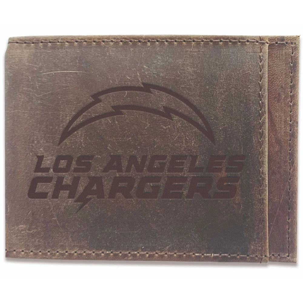 Brown Los Angeles Chargers Bifold Leather Wallet