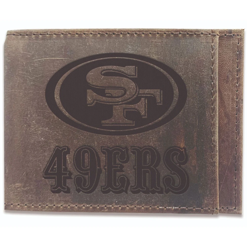 Brown San Francisco 49ers Bifold Leather Wallet