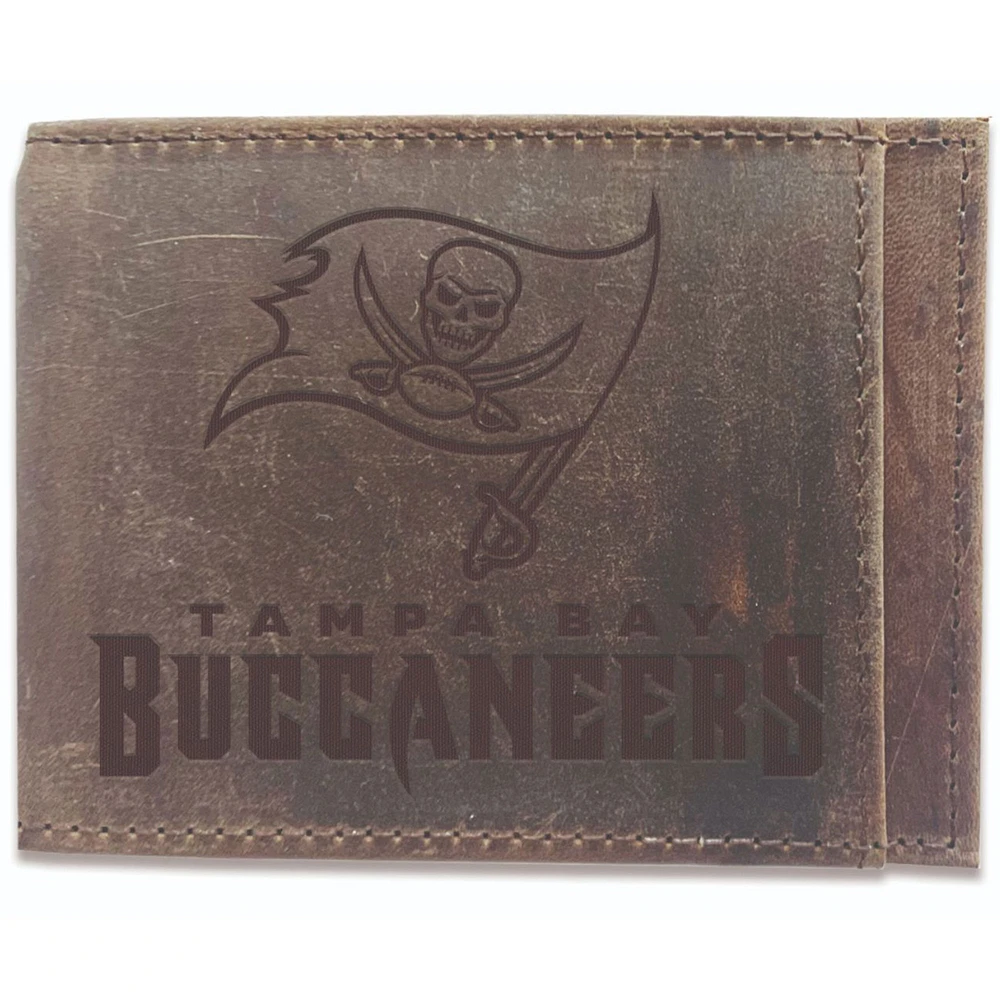 Brown Tampa Bay Buccaneers Bifold Leather Wallet