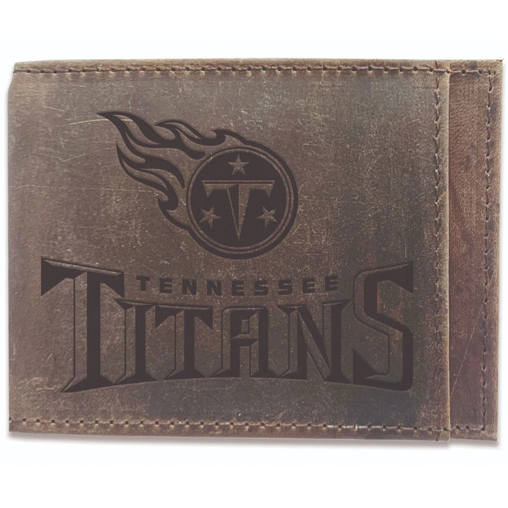 Brown Tennessee Titans Bifold Leather Wallet