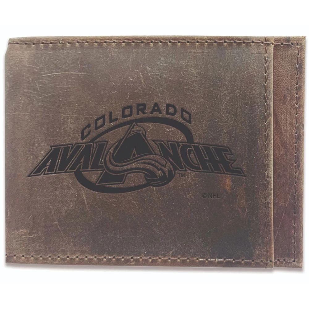 Brown Colorado Avalanche Bifold Leather Wallet
