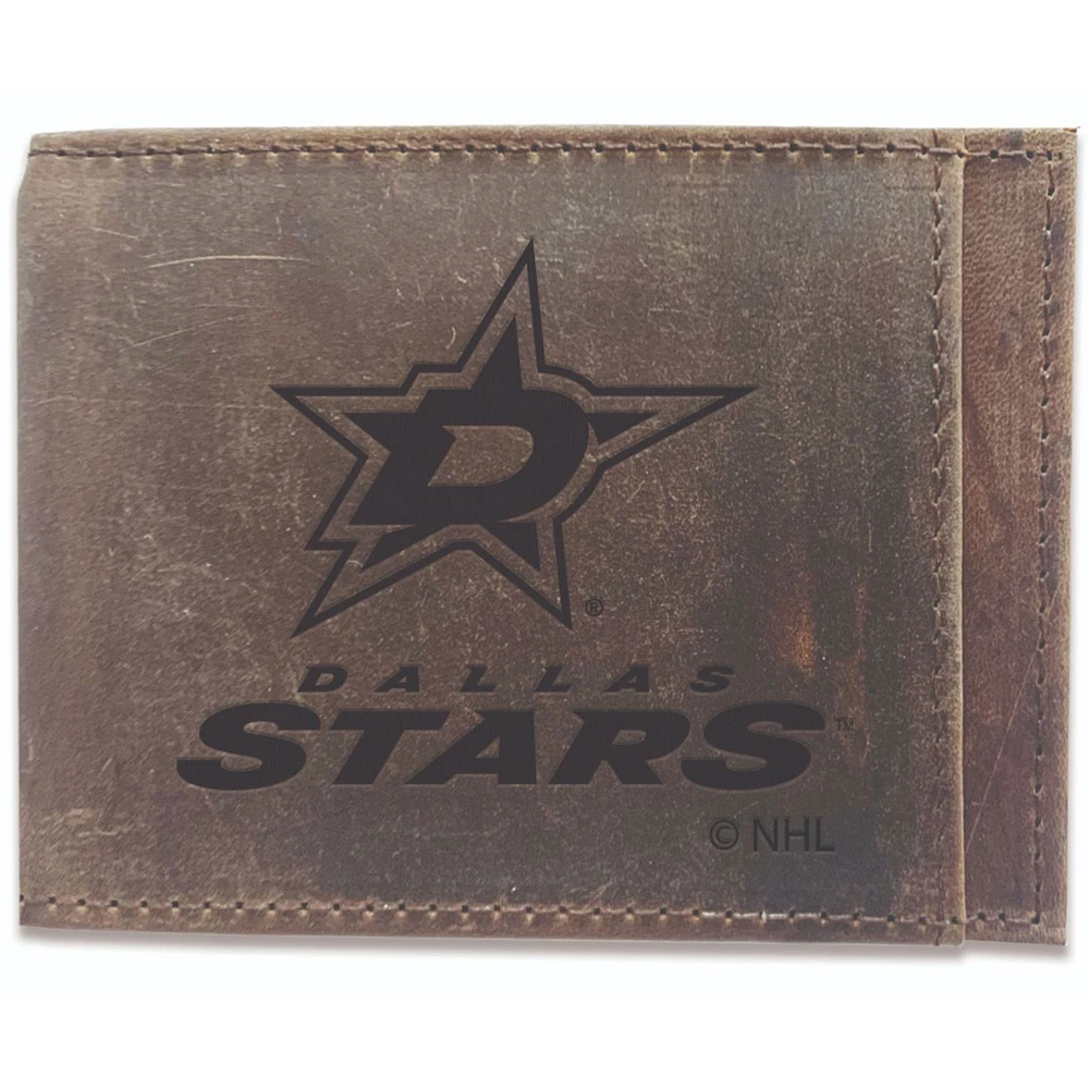 Brown Dallas Stars Bifold Leather Wallet