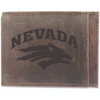 Brown Nevada Wolf Pack Bifold Leather Wallet