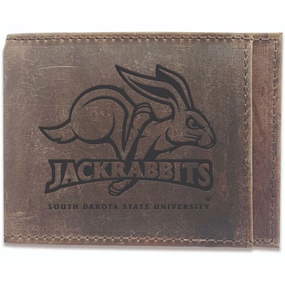 Brown South Dakota State Jackrabbits Bifold Leather Wallet