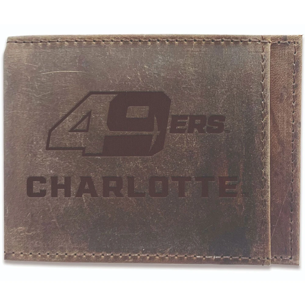 Brown UNC Charlotte 49ers Bifold Leather Wallet
