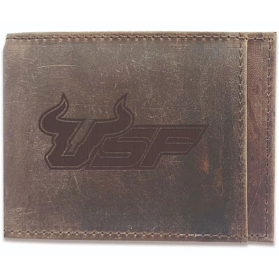 Brown South Florida Bulls Bifold Leather Wallet