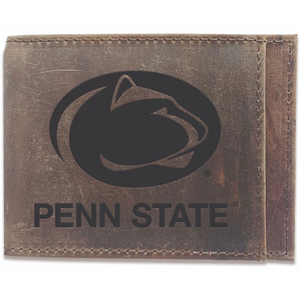 Brown Penn State Nittany Lions Bifold Leather Wallet