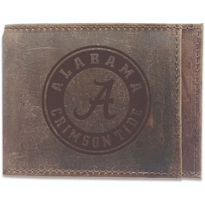 Brown Alabama Crimson Tide Bifold Leather Wallet