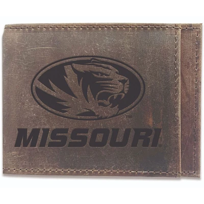 Brown Missouri Tigers Bifold Leather Wallet