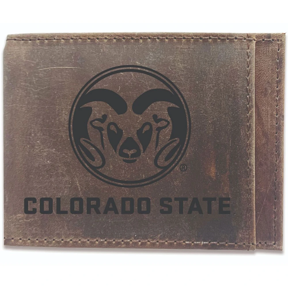 Brown Colorado State Rams Bifold Leather Wallet