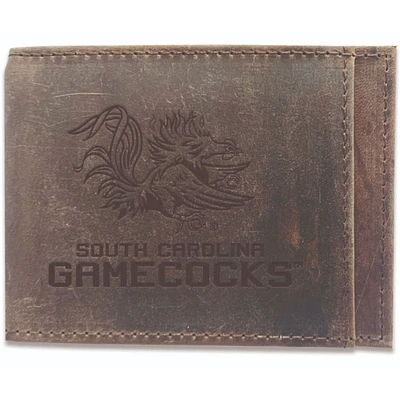 Brown South Carolina Gamecocks Bifold Leather Wallet