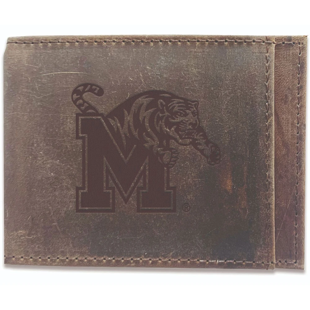 Brown Memphis Tigers Bifold Leather Wallet