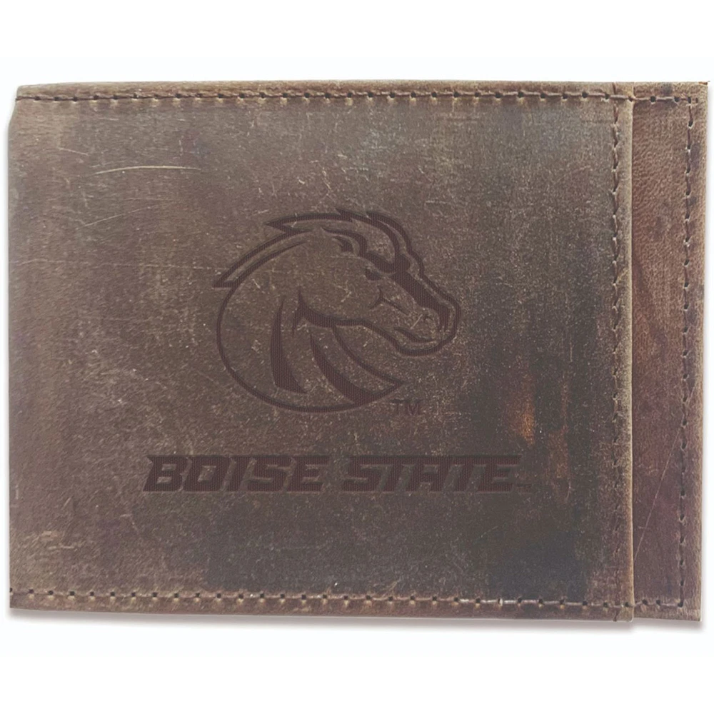 Brown Boise State Broncos Bifold Leather Wallet