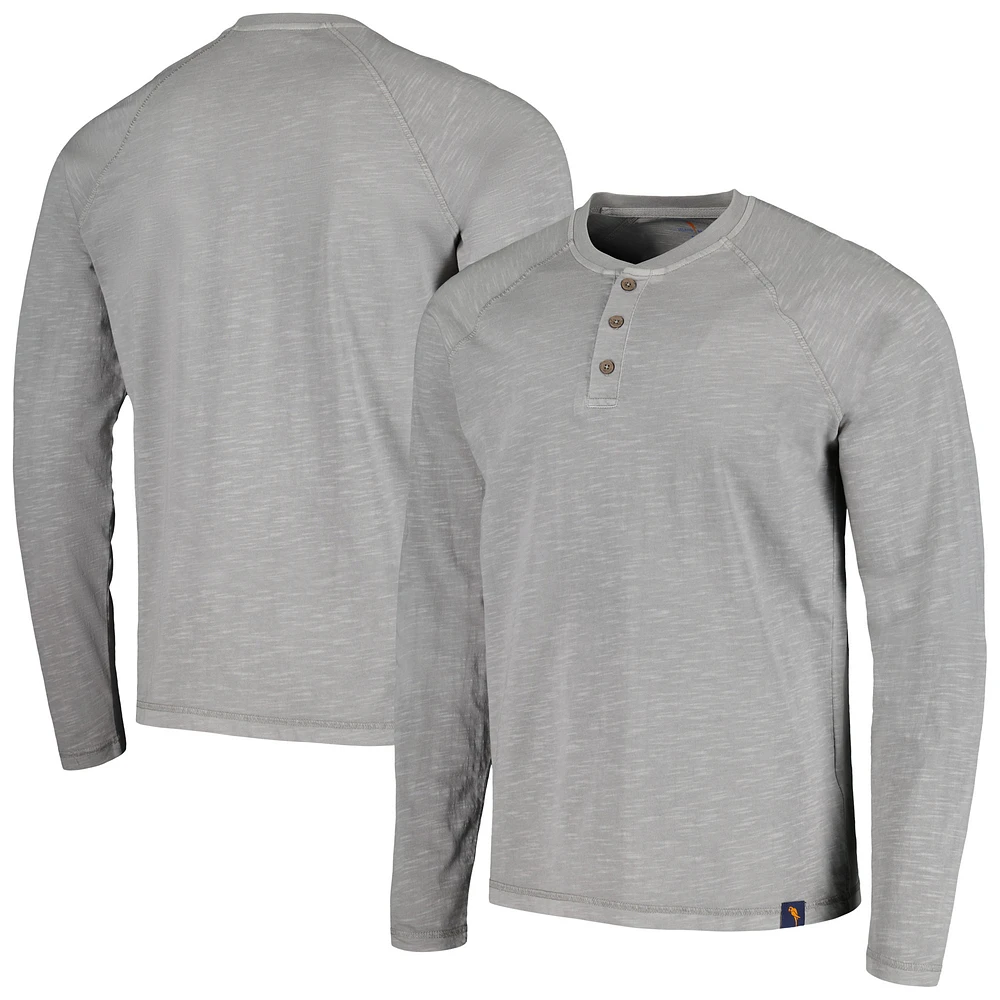 Men's Margaritaville Graphite Pigment Dye Henley Raglan Long Sleeve T-Shirt