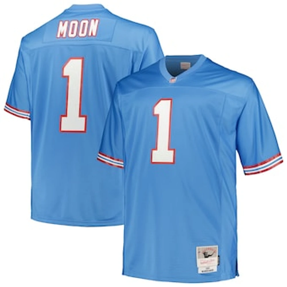 Men's Mitchell & Ness Warren Moon Light Blue Houston Oilers Big & Tall 1993 Legacy Retired Player Jersey