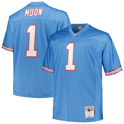 Men's Mitchell & Ness Warren Moon Light Blue Houston Oilers Big & Tall 1993 Legacy Retired Player Jersey