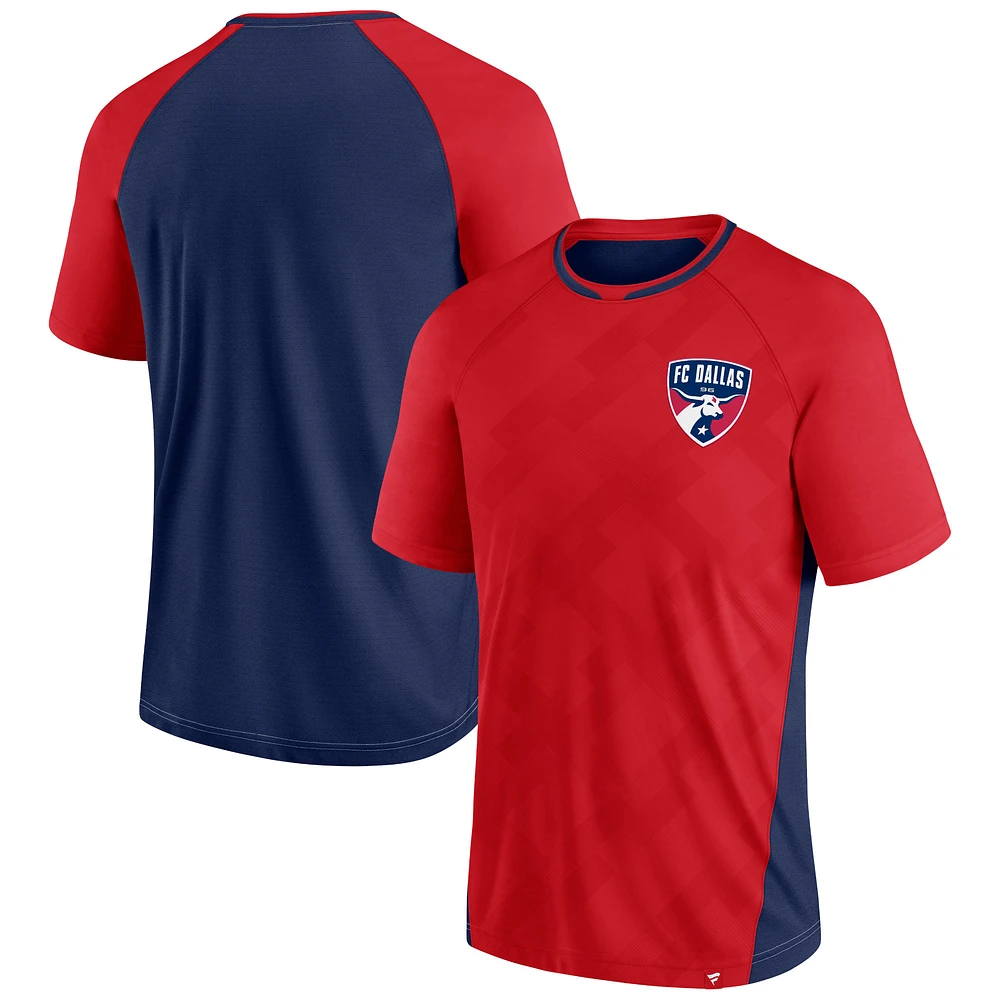 Men's Fanatics Red FC Dallas Attacker Raglan T-Shirt