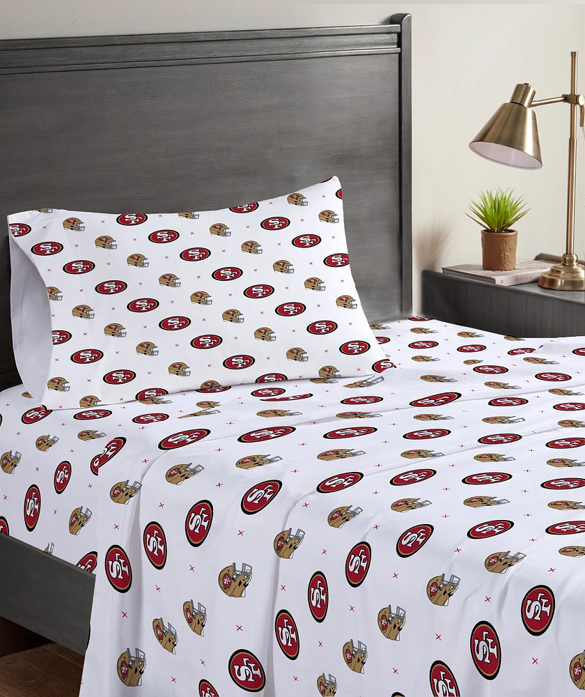 San Francisco 49ers Three-Piece Twin Sheet Set