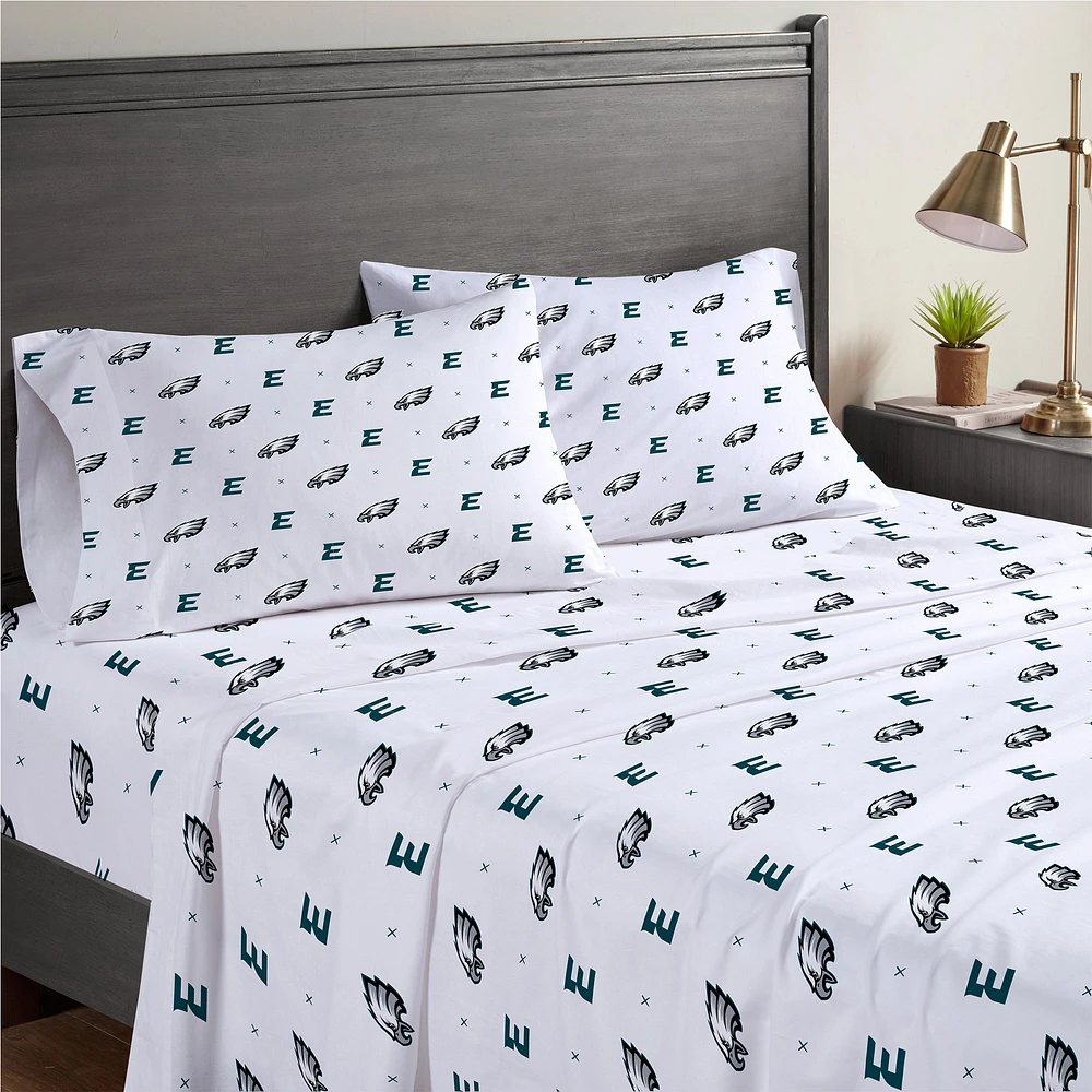 Philadelphia Eagles Four-Piece Queen Sheet Set