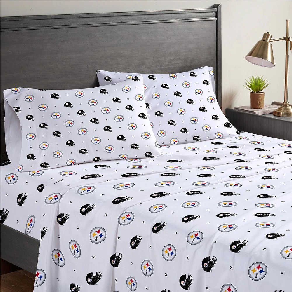 Pittsburgh Steelers Four-Piece Queen Sheet Set