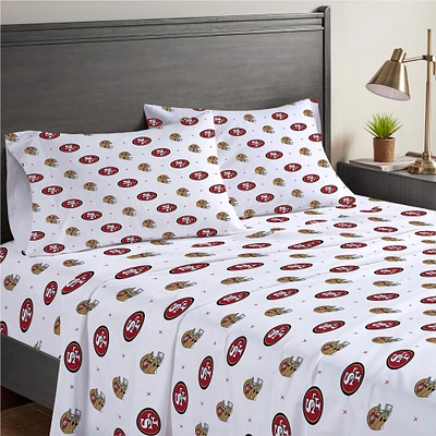 San Francisco 49ers Four-Piece Queen Sheet Set