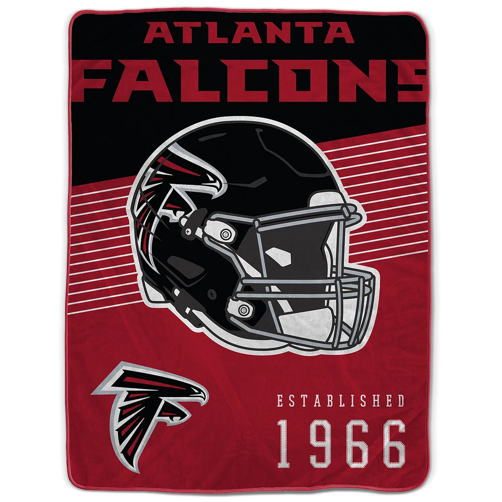 Atlanta Falcons 60" x 80" Helmet Stripes Royal Plush Blanket