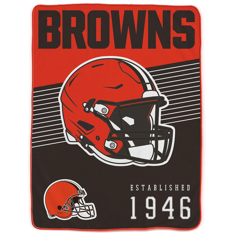 Cleveland Browns 60" x 80" Helmet Stripes Royal Plush Blanket