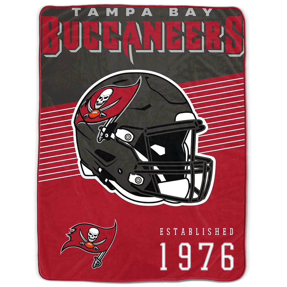 Tampa Bay Buccaneers 60" x 80" Helmet Stripes Royal Plush Blanket