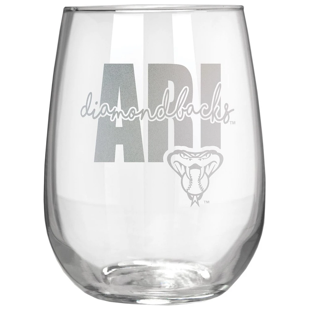 Arizona Diamondbacks Etched 17oz. City Stemless Wine Glass