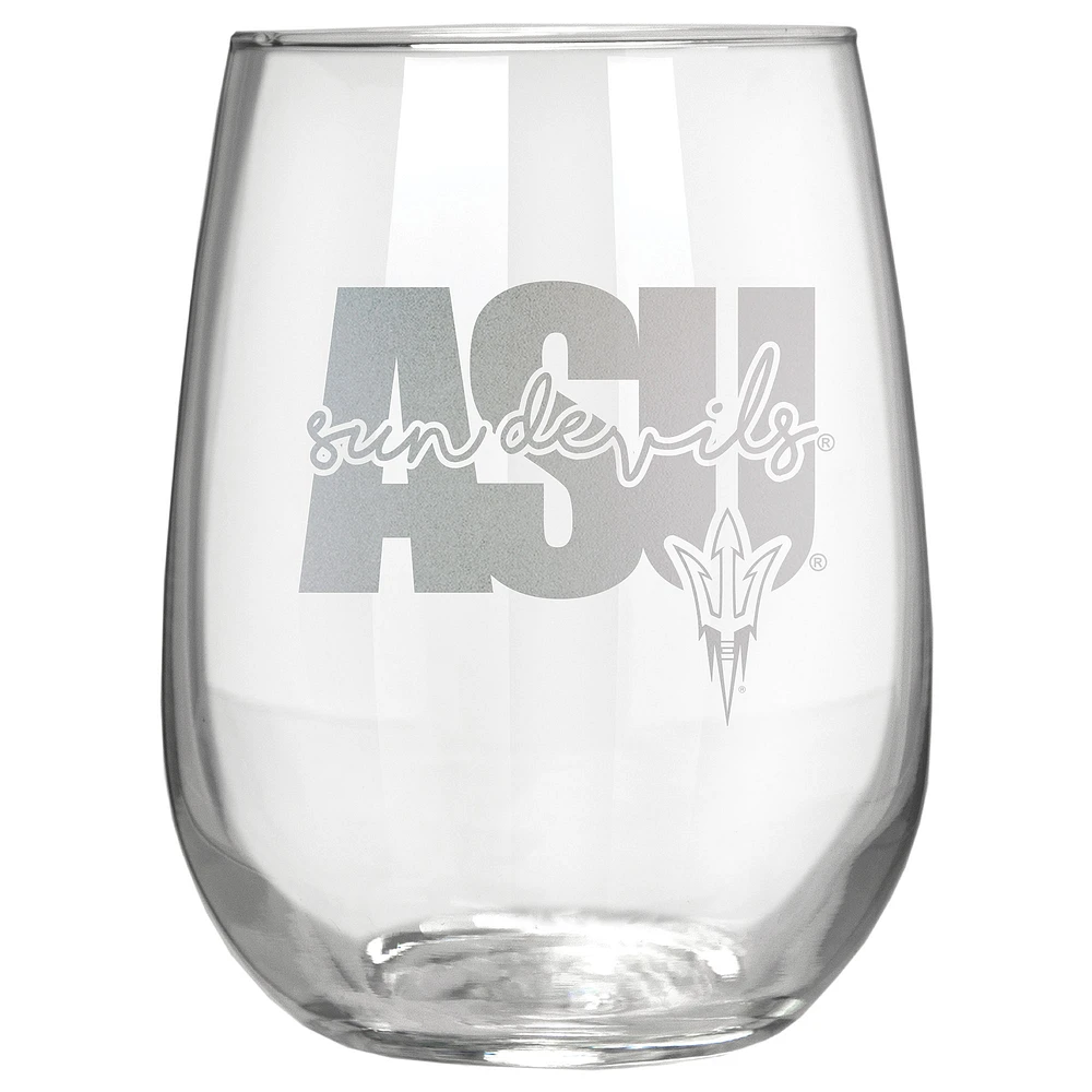 Arizona State Sun Devils Etched 17oz. City Stemless Wine Glass