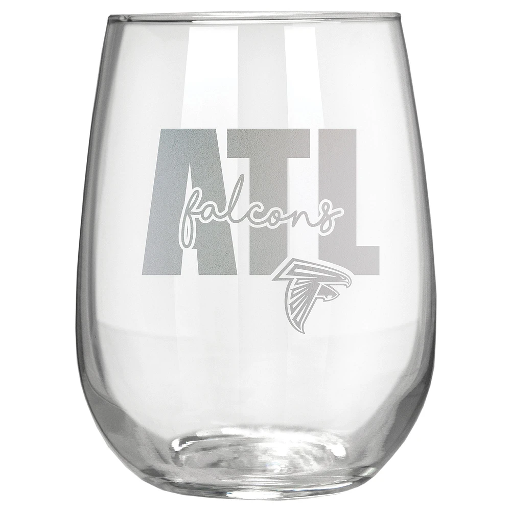 Atlanta Falcons Etched 17oz. City Stemless Wine Glass