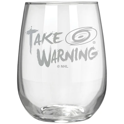 Carolina Hurricanes Etched 17oz. Rally Cry Stemless Wine Glass