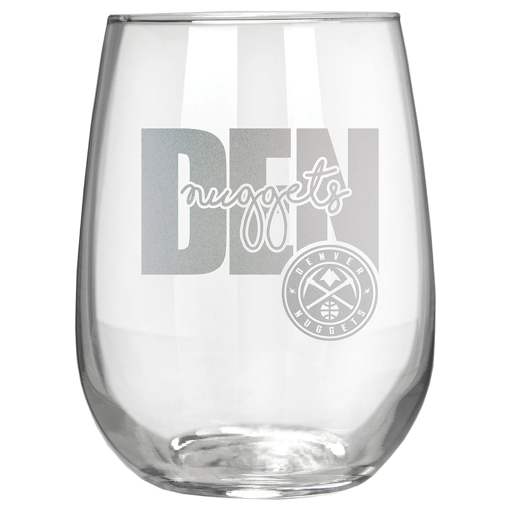 Denver Nuggets Etched 17oz. City Stemless Wine Glass