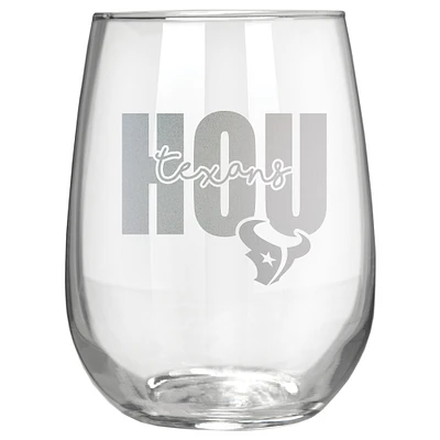 Houston Texans Etched 17oz. City Stemless Wine Glass
