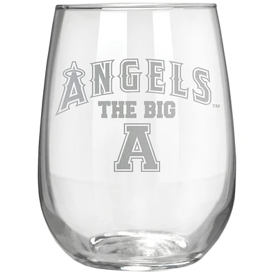 Los Angeles Angels Etched 17oz. Rally Cry Stemless Wine Glass