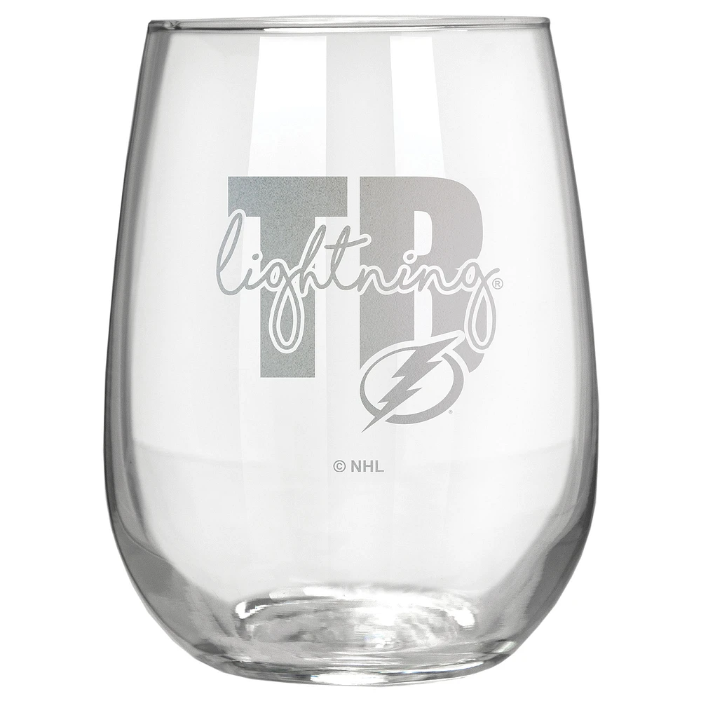 Tampa Bay Lightning Etched 17oz. City Stemless Wine Glass