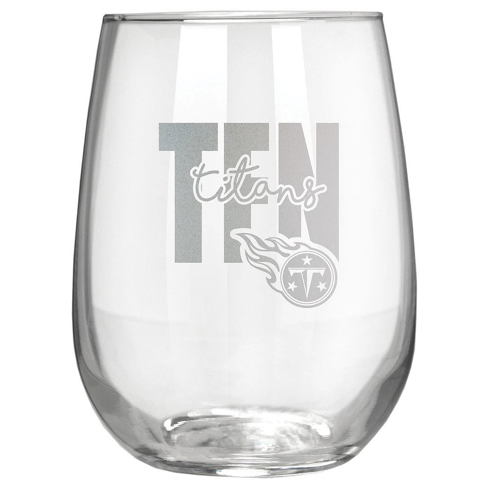 Tennessee Titans Etched 17oz. City Stemless Wine Glass