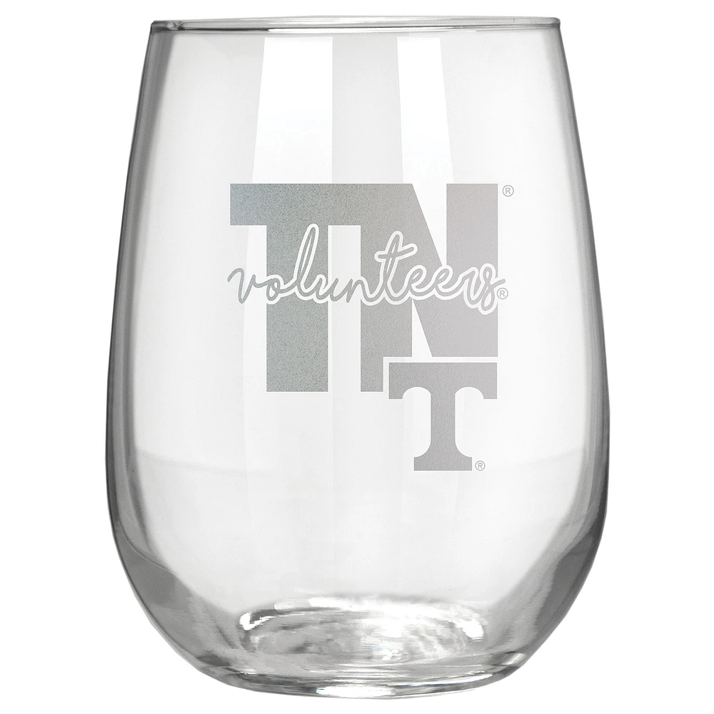 Tennessee Volunteers Etched 17oz. City Stemless Wine Glass