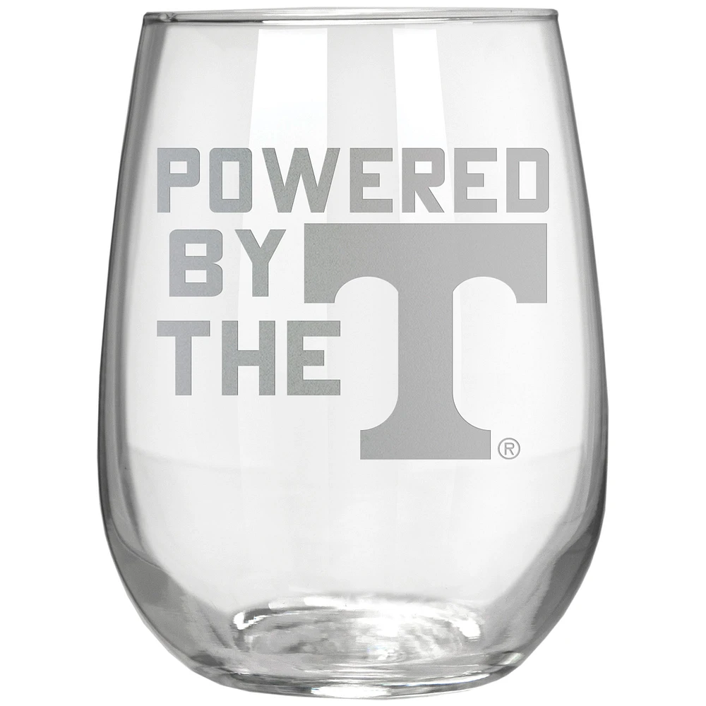 Tennessee Volunteers Etched 17oz. Rally Cry Stemless Wine Glass