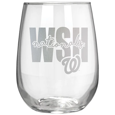 Washington Nationals Etched 17oz. City Stemless Wine Glass