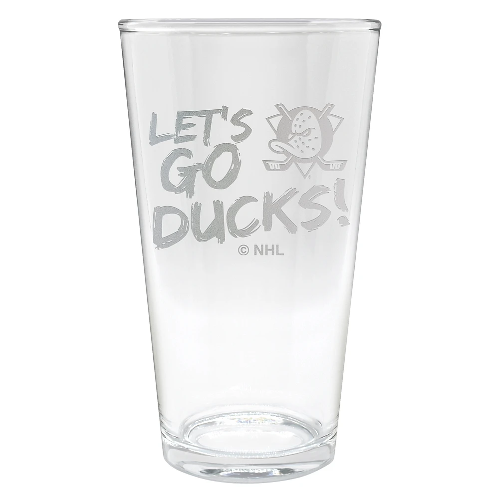 Anaheim Ducks Etched 16oz. Rally Cry Pint Glass